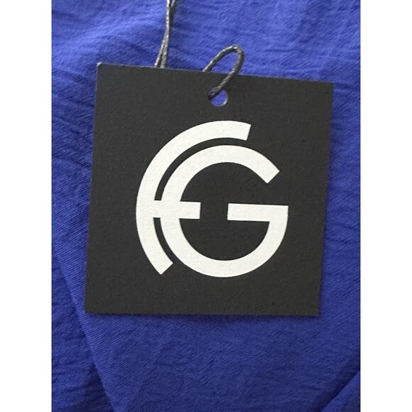 Franne Golde Women’s Royal Blue Santorini Airflow Maxi Dress Size (L) V Neck - Picture 14 of 16